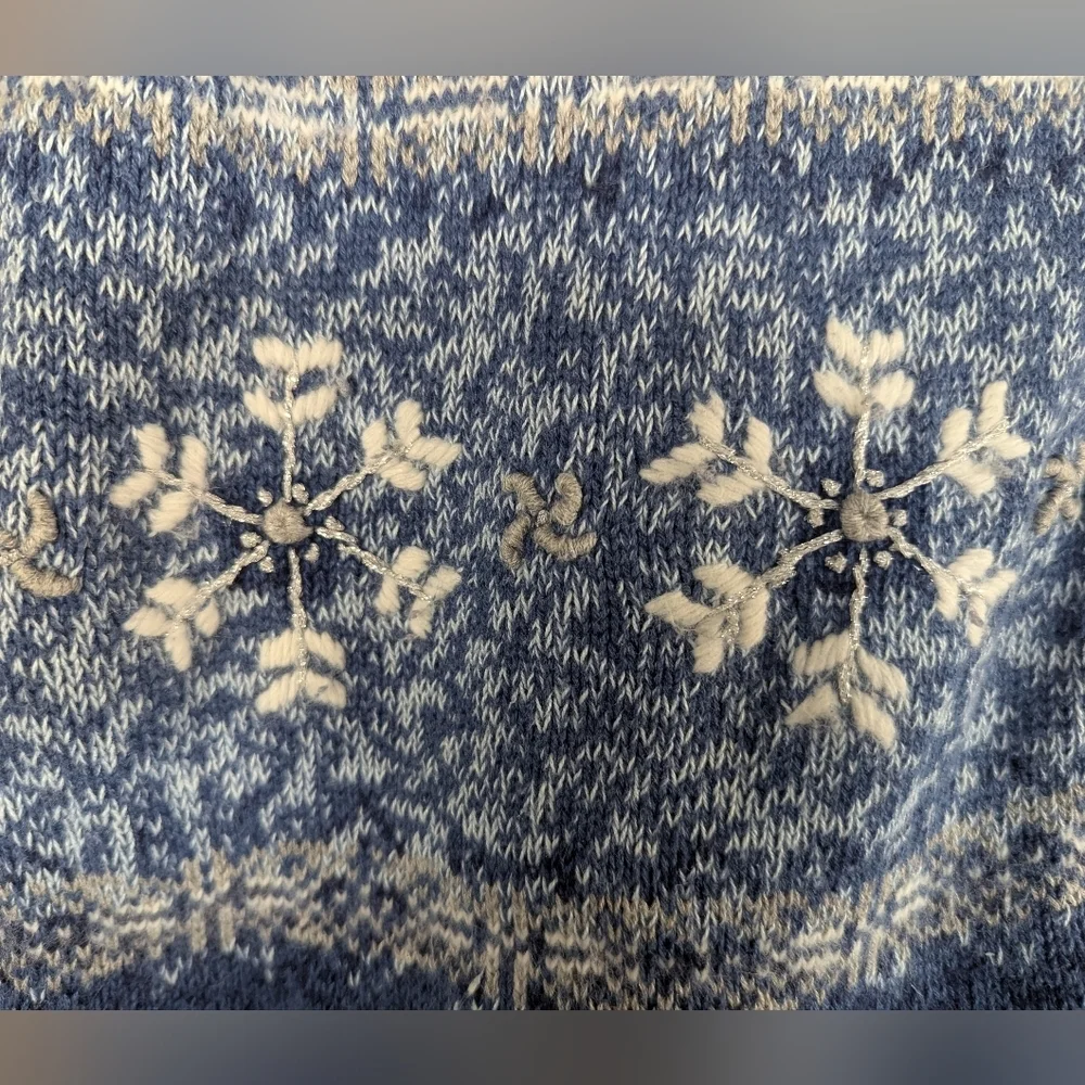 North Crest Sweater Vest Size 1X (14W/16W) Ice Skates, Trees, Snowflakes - Picture 6 of 14